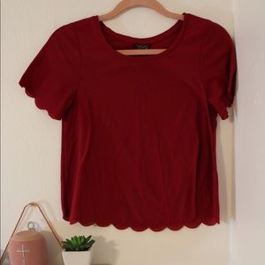 Top shop scallop top